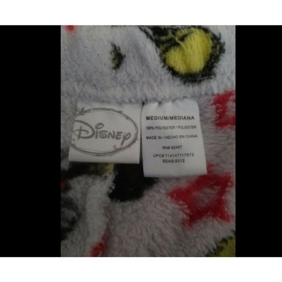 Disney Kids Mickey Mouse Plush Fleece Pajama Pants Loungewear Bottoms Sz Medium - Picture 6 of 9